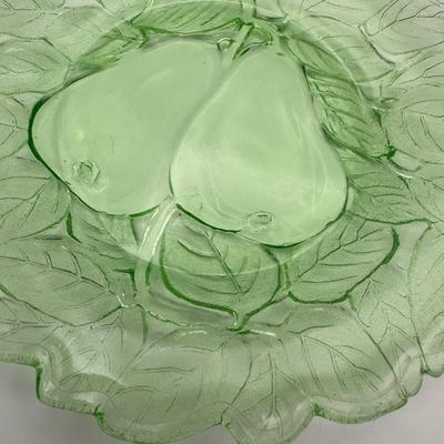 Vintage URANIUM Indiana Glass “Sweet Pear” Pattern