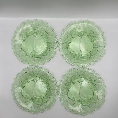 Vintage URANIUM Indiana Glass “Sweet Pear” Pattern