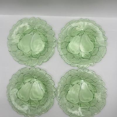 Vintage URANIUM Indiana Glass “Sweet Pear” Pattern