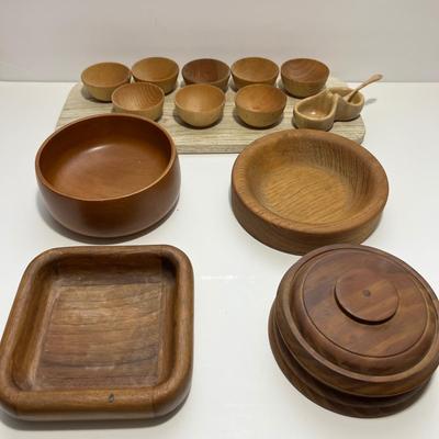 Mixed Vintage Wood, Teak Lot - Some Signed