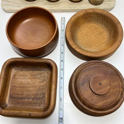 Mixed Vintage Wood, Teak Lot - Some Signed