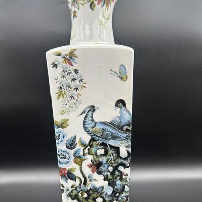 Porcelain Square Vase , Marked 9/50