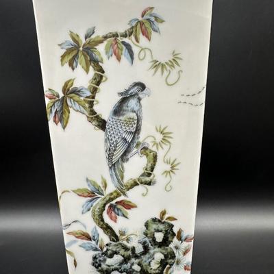 Porcelain Square Vase , Marked 9/50