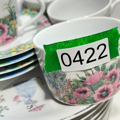 9 WINTERLING Bavaria Germany Plates + 4 Nikko Teacups w Plates