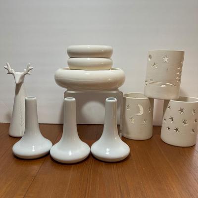 Decorative White Ceramics Lot