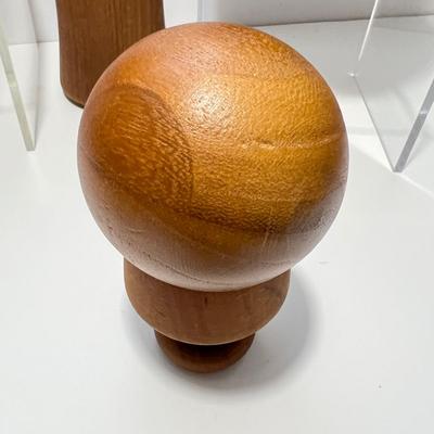 MCM Decorative Teak Ceramic Glass Lot - Red Wing Vase, Dansk