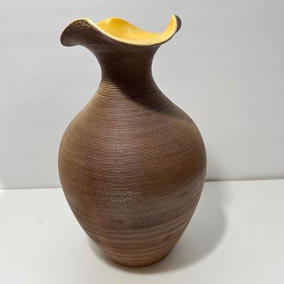 MCM Decorative Teak Ceramic Glass Lot - Red Wing Vase, Dansk