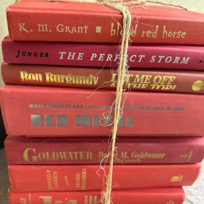 Lot of red Hardcover books