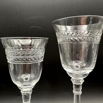 Antique Cut Acanthus Leaf Design Glasses