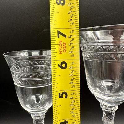 Antique Cut Acanthus Leaf Design Glasses