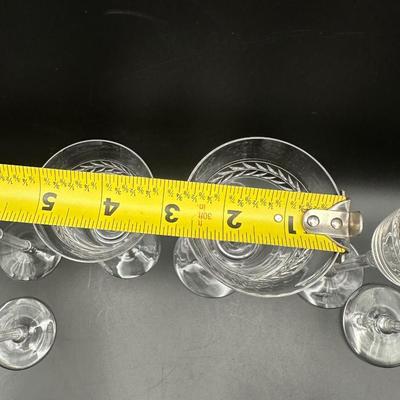 Antique Cut Acanthus Leaf Design Glasses