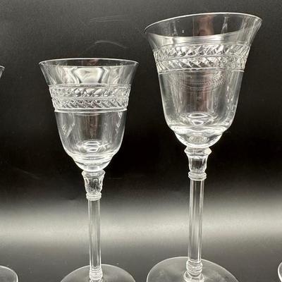 Antique Cut Acanthus Leaf Design Glasses