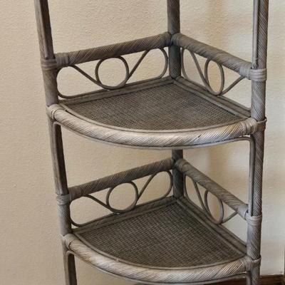 Wicker Corner Shelf