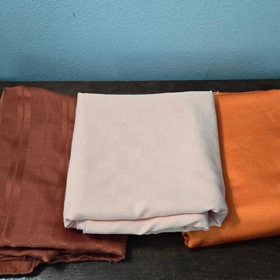 Oranges and Tan Tablecloths