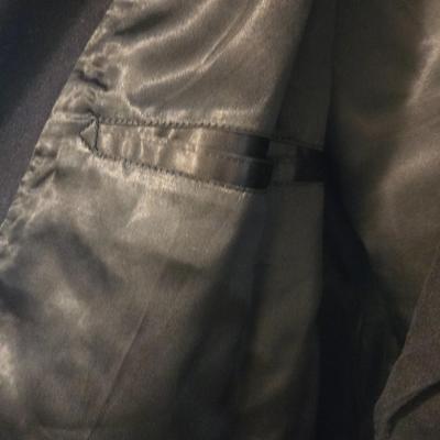 Black Wool Long Peacoat
