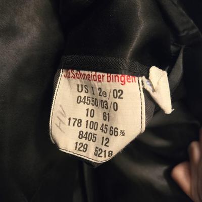 Black Wool Long Peacoat