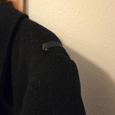Black Wool Long Peacoat