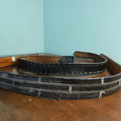 (2) Leather Men's Belts