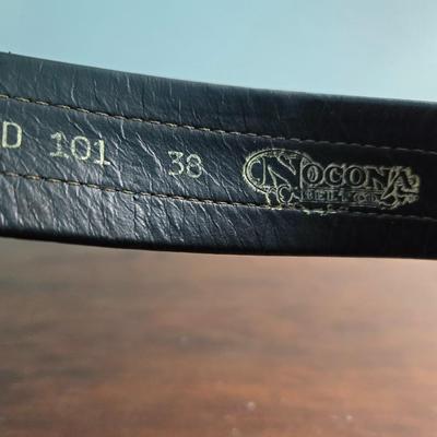 Nocona Black Leather Belt with a Zooza Buckle