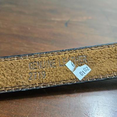 2 Black Leather Belts