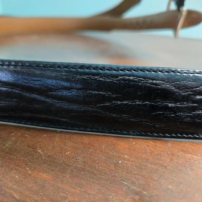 2 Black Leather Belts