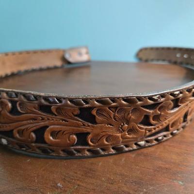 Brown and Gray Leather Belts