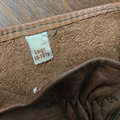 (2) Pairs of Leather Work Gloves and (1) Pair of Wool Liners