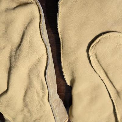 Leather Mittens with Wool Liners