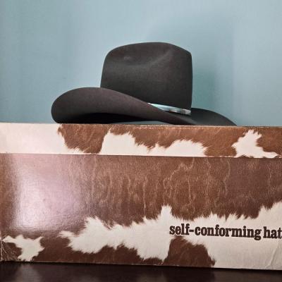 Rittel's Dark Gray 3x Beaver Cowboy Hat with Box