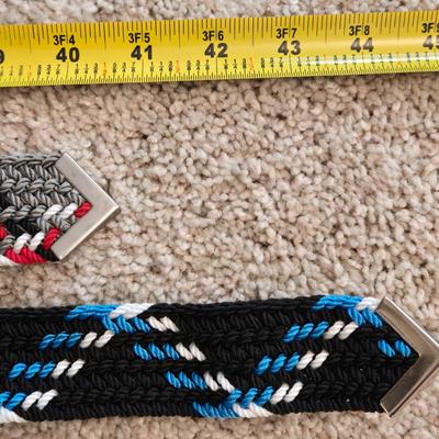 (2) Vintage Woven Western Belts