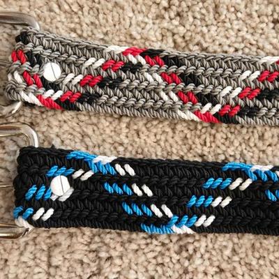 (2) Vintage Woven Western Belts