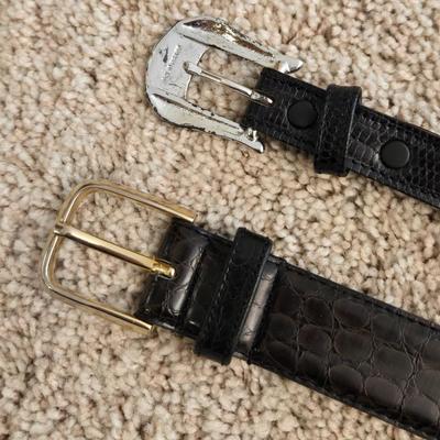(2) Men's Leather Belts