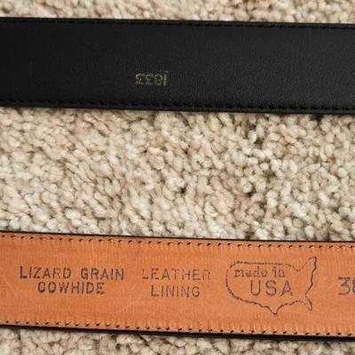 (2) Men's Leather Belts