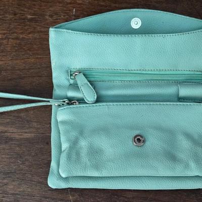 Blue/Green Wristlet