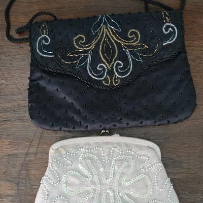 (2) Beaded & Sequin Evening Bags