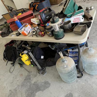 MISCELLANEOUS GARAGE TABLE LOT