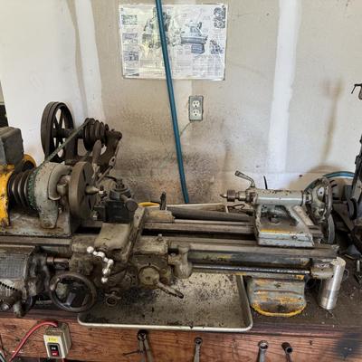 South Bend Precision Lathe Model A and side table