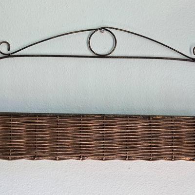 Wall Hanging Wicker and Wire Basket