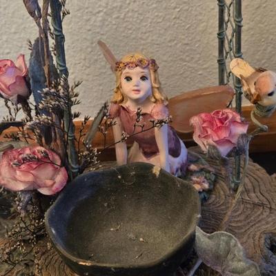 Fairy abd Faux Flower Deco