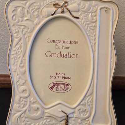 Porcelain Music Box Photo Frame