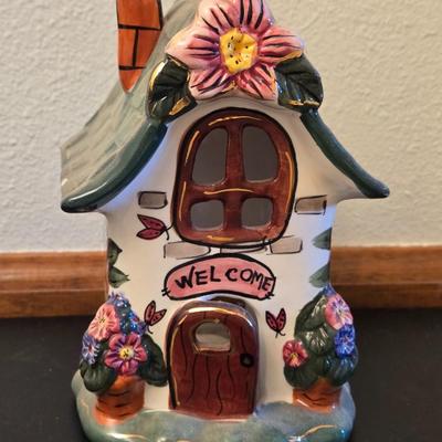 Porcelain Candle Holder House
