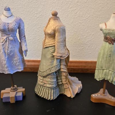 (3) Resin Dress Forms Deco