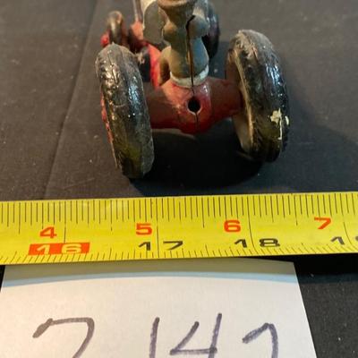 Vintage Cast Iron Toy Tractor