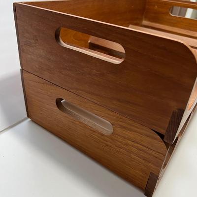 MCM Teak Stacking Wine Rack