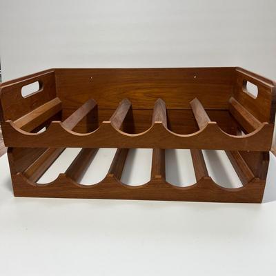 MCM Teak Stacking Wine Rack