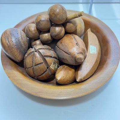 Vintage MCM Decorative Wood Lot - Figurines, Art, Candle Holders