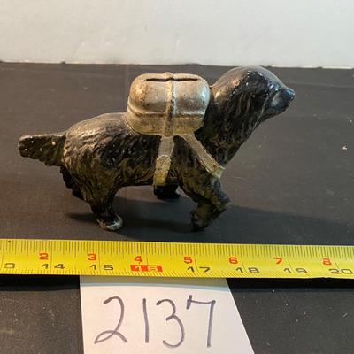 Vintage St. Bernard Cast Iron Bank
