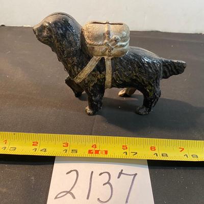 Vintage St. Bernard Cast Iron Bank