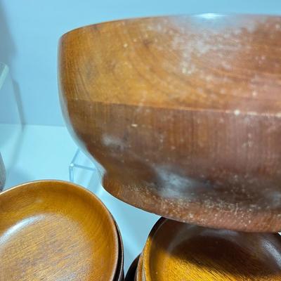 MCM Teak Lot - Sewex Sweden Ice Bucket, Snack Bowls, Salad Serving Set