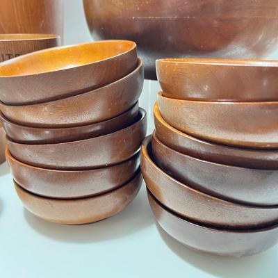MCM Teak Lot - Sewex Sweden Ice Bucket, Snack Bowls, Salad Serving Set
